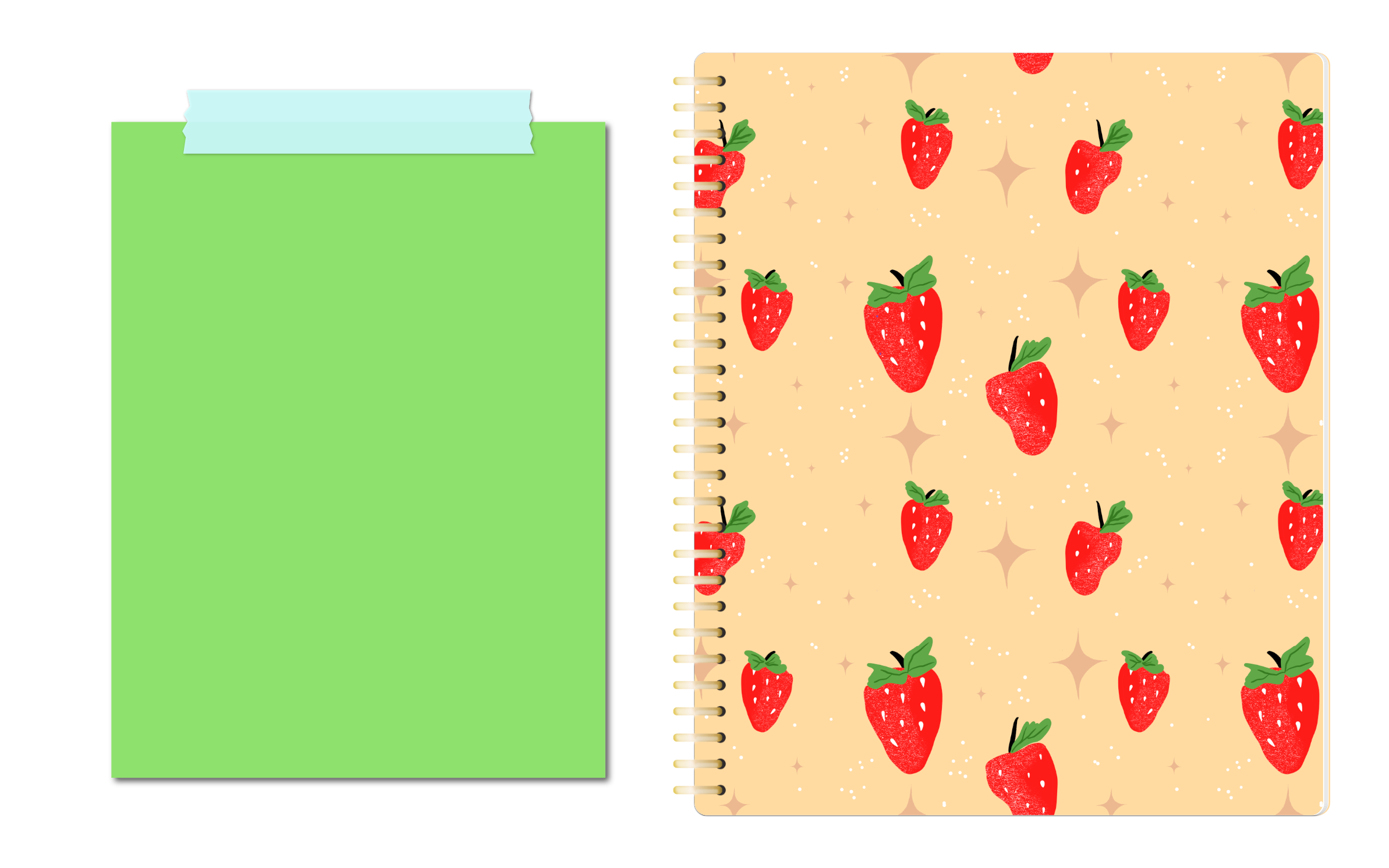 strawberry digital notebook
