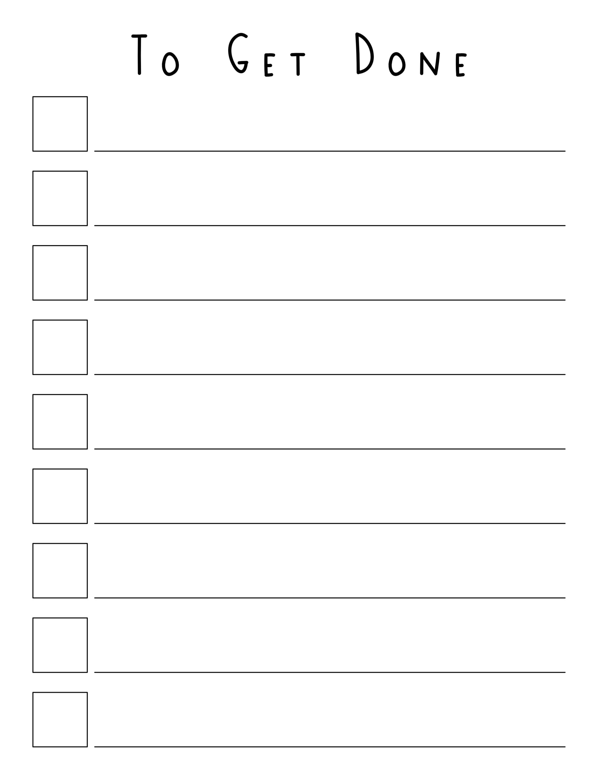 To Do List Printable