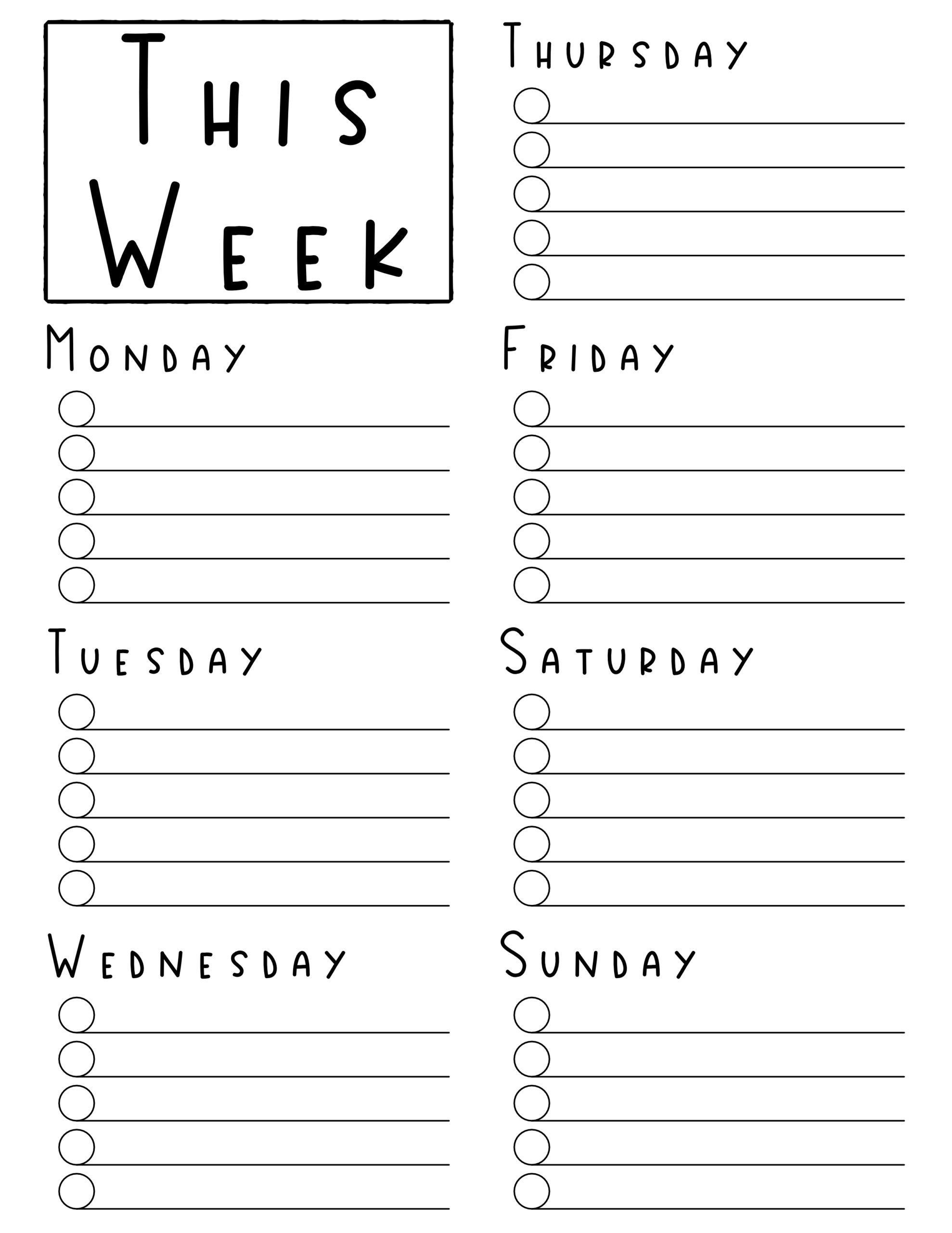 Printable To Do List