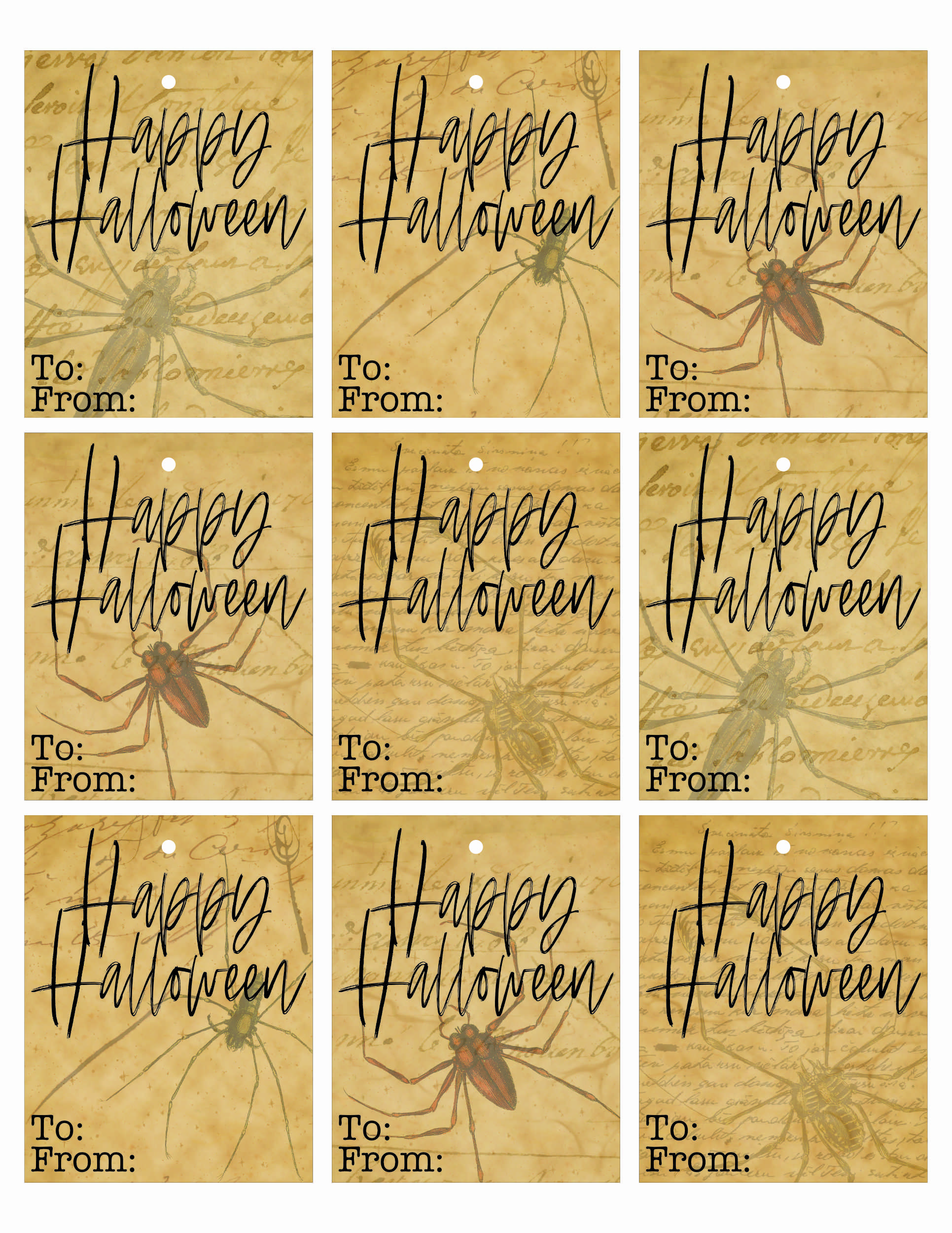 Printable Halloween Tags
