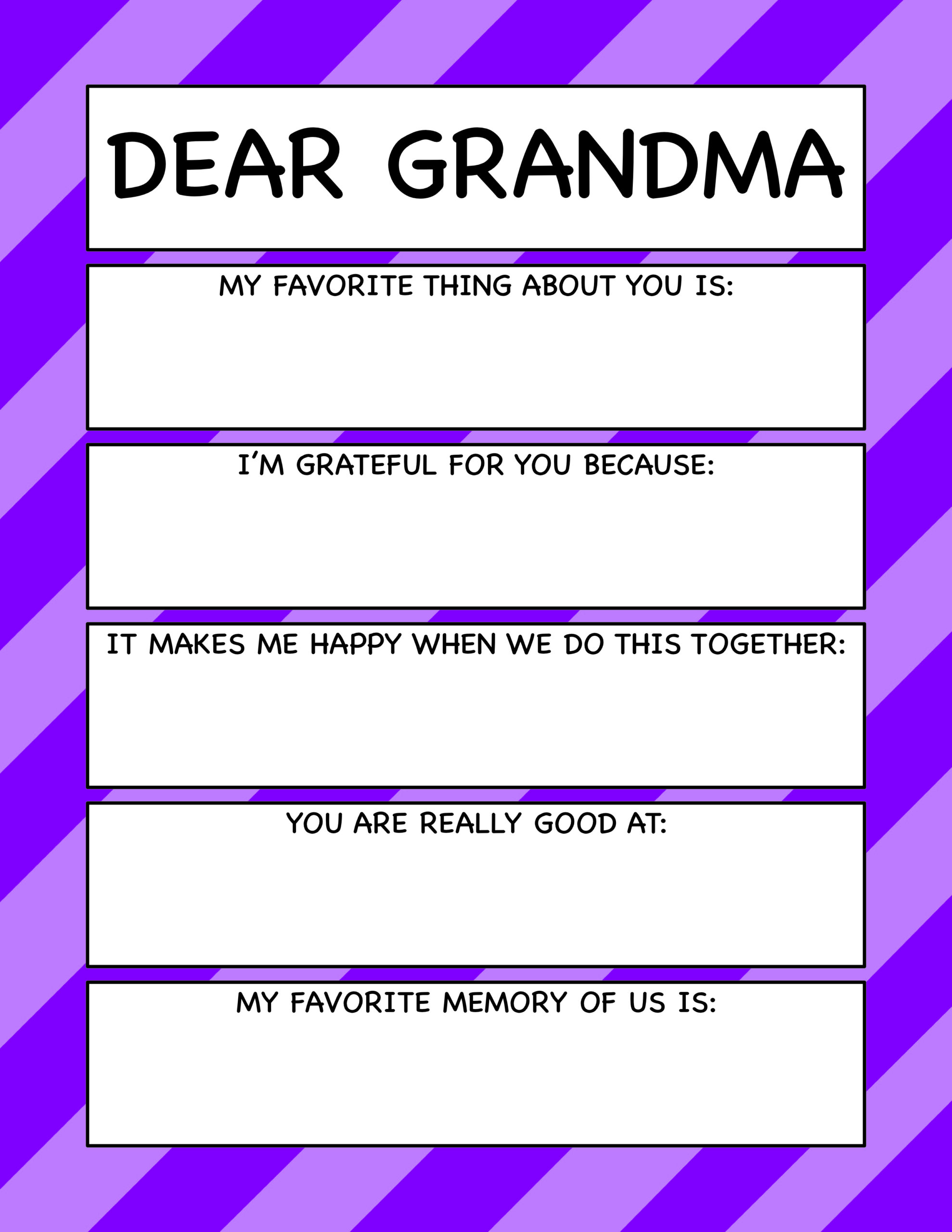 Printable Gift for Grandma