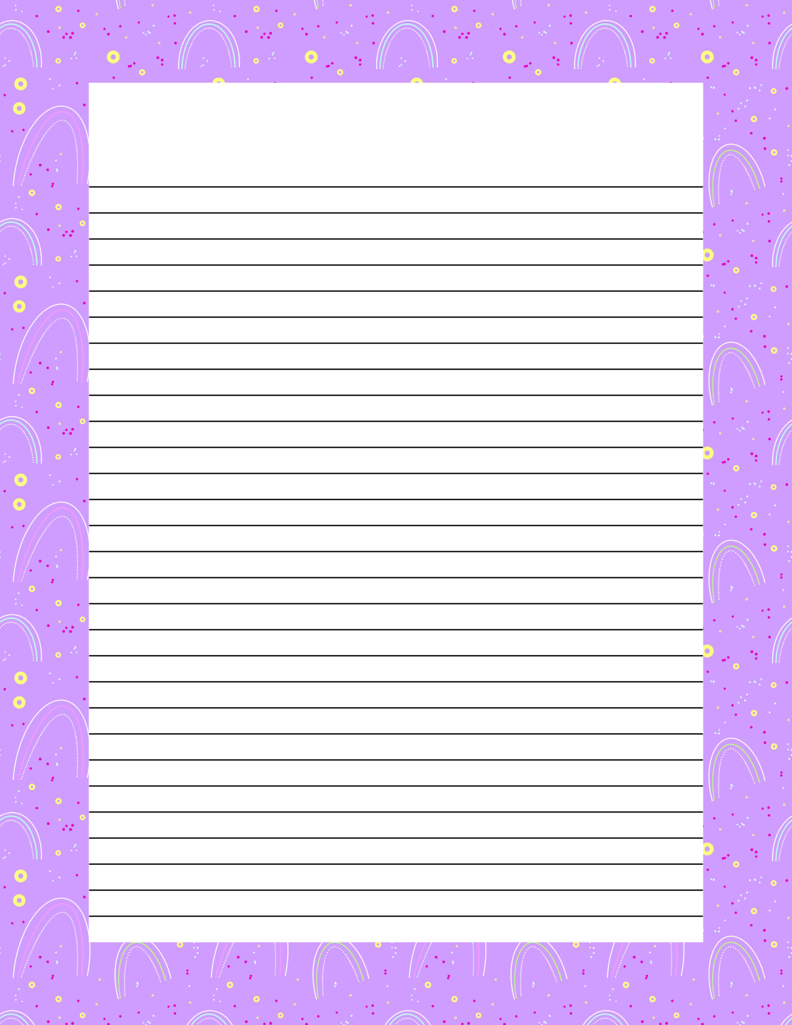 Printable Lined Paper - Spec On A Speck