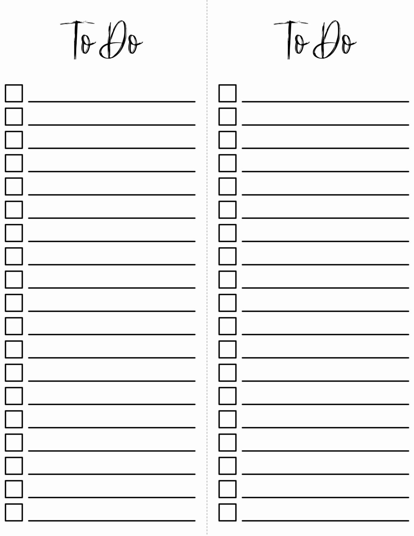 Printable To Do Lists - Spec on a Speck