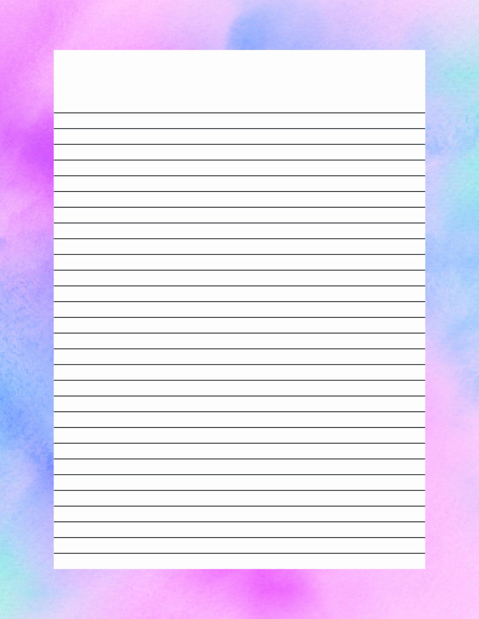 Printable Lined Paper - Spec on a Speck