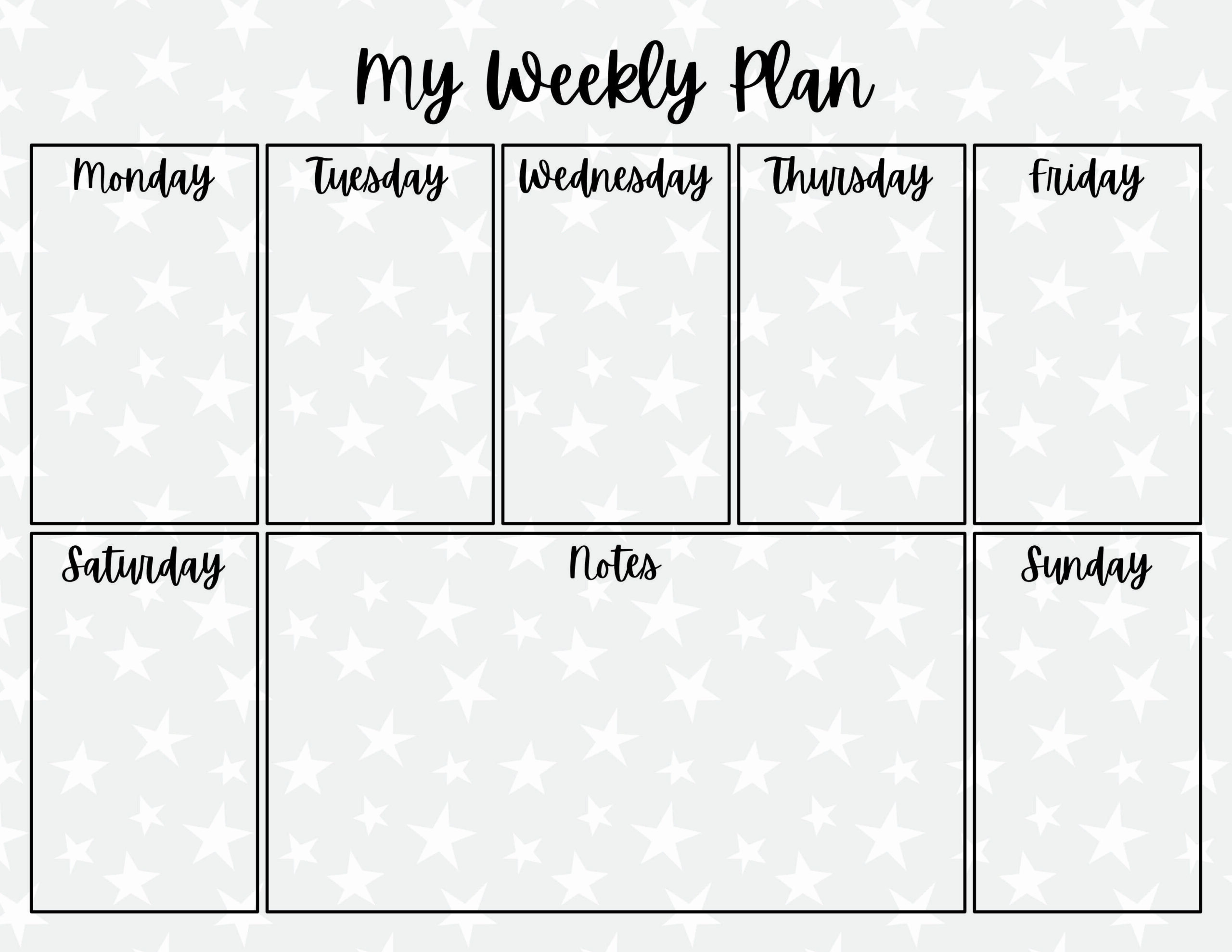 My Weekly Plan PDF