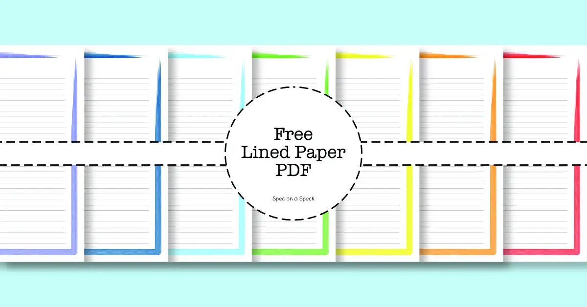 Free Printable Lined Paper With Decorative Borders Pdf