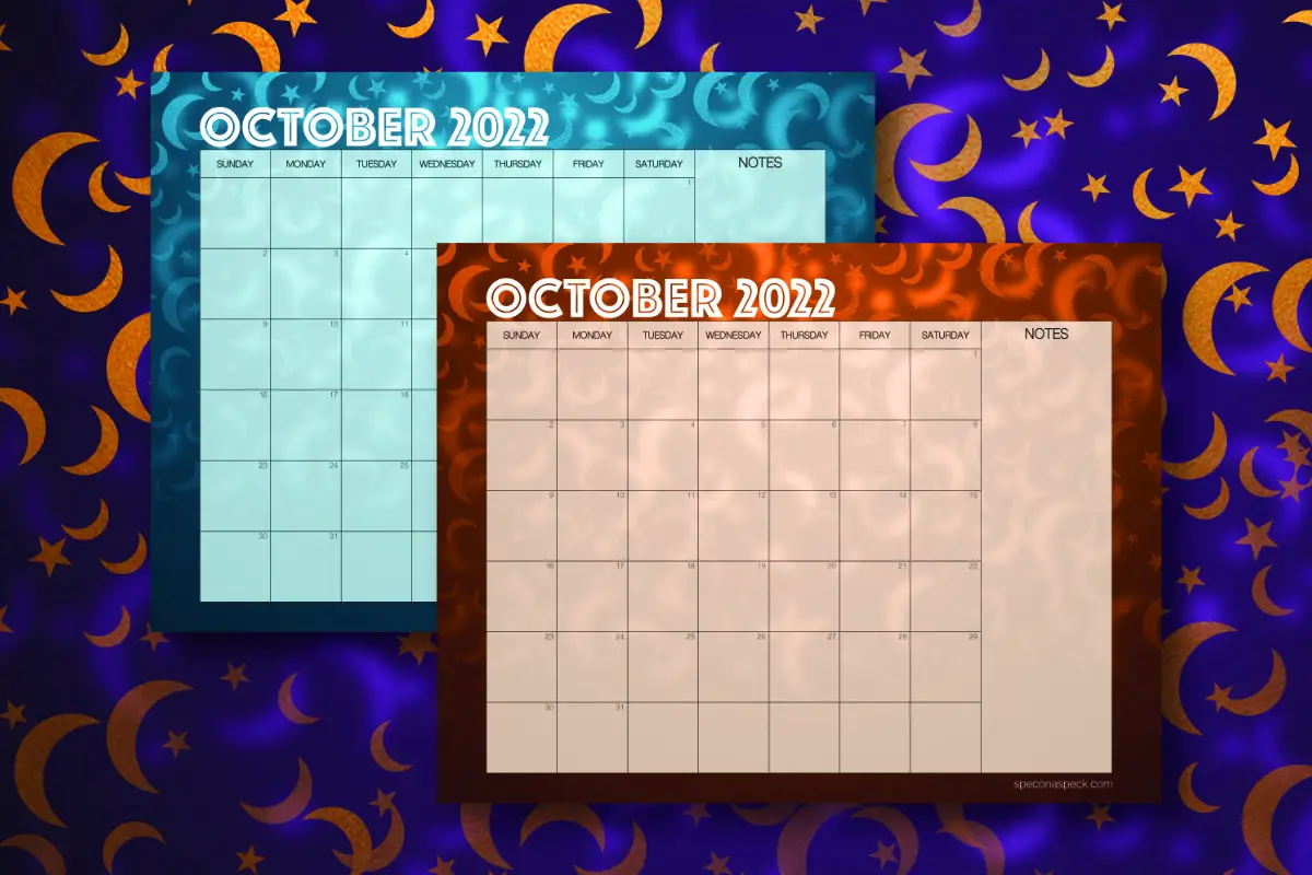October Printable Calendars