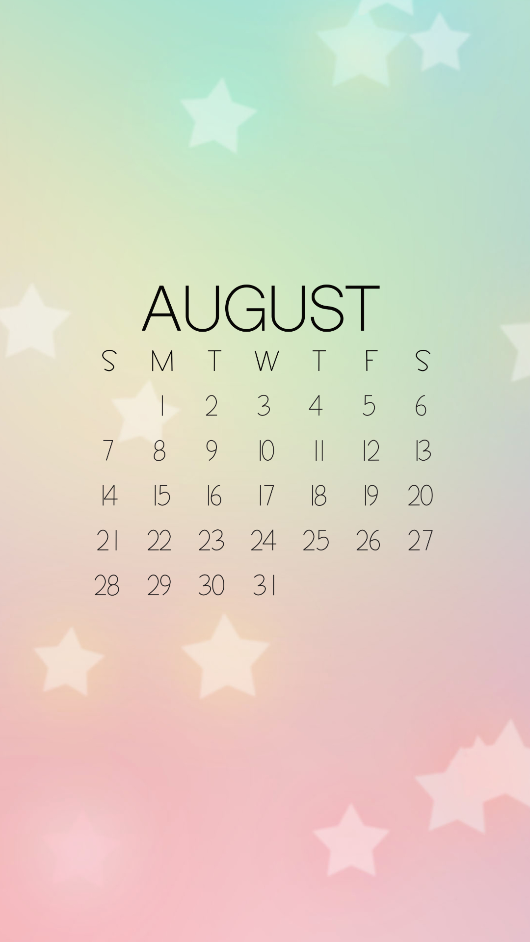 Free Phone Wallpaper for August