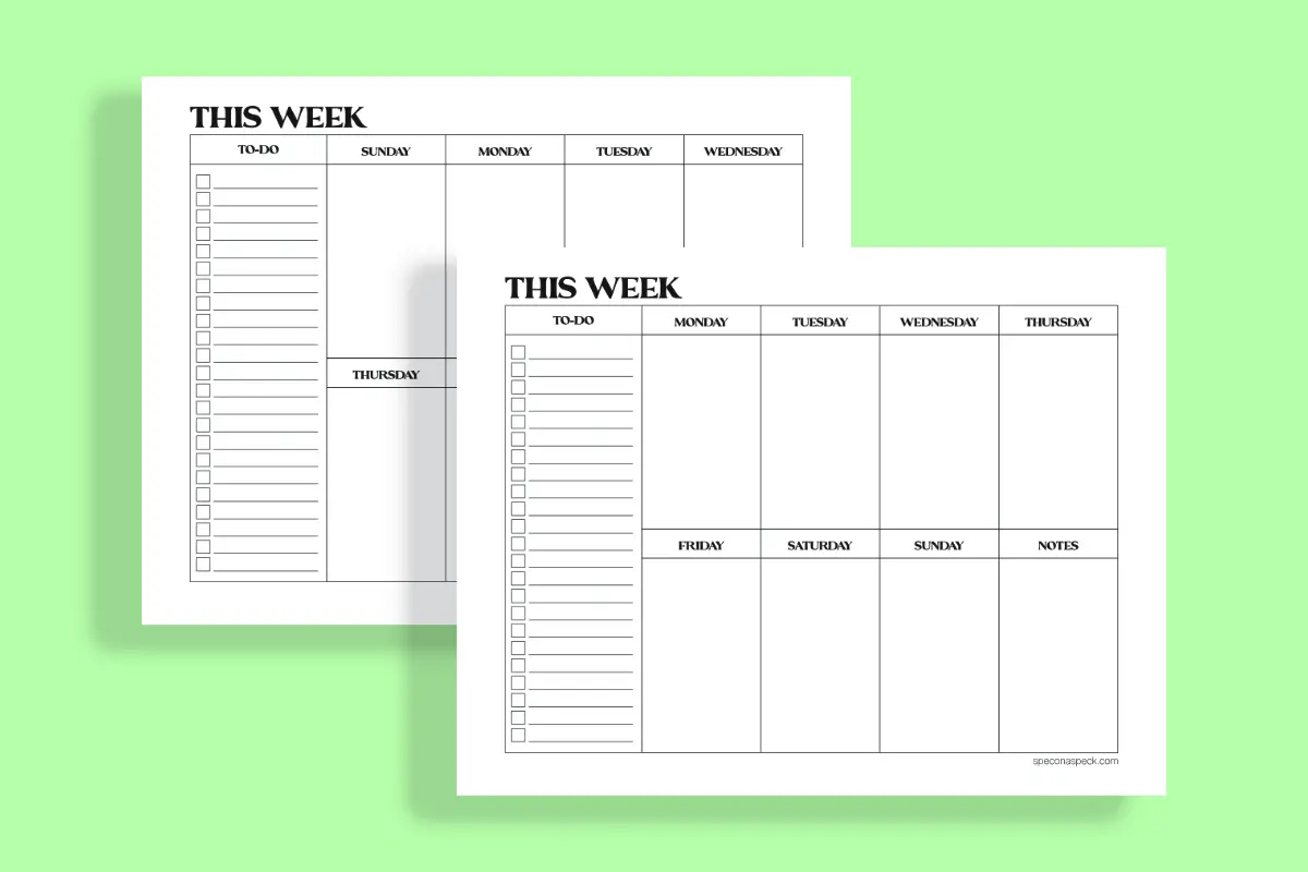 Weekly Planner Printables