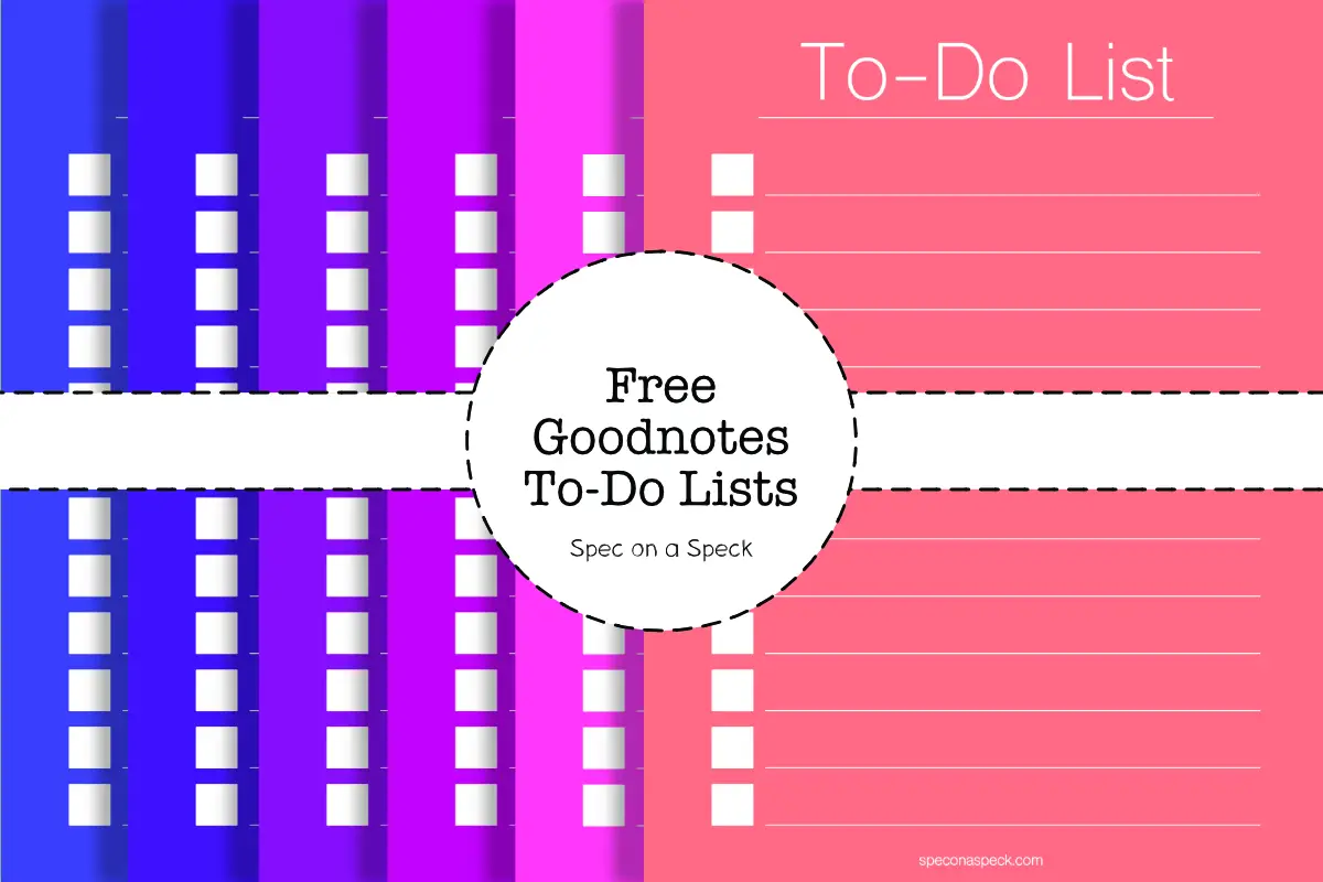 goodnote to do list templates on various color backgrounds