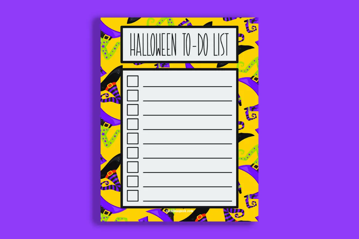 Halloween To-Do List