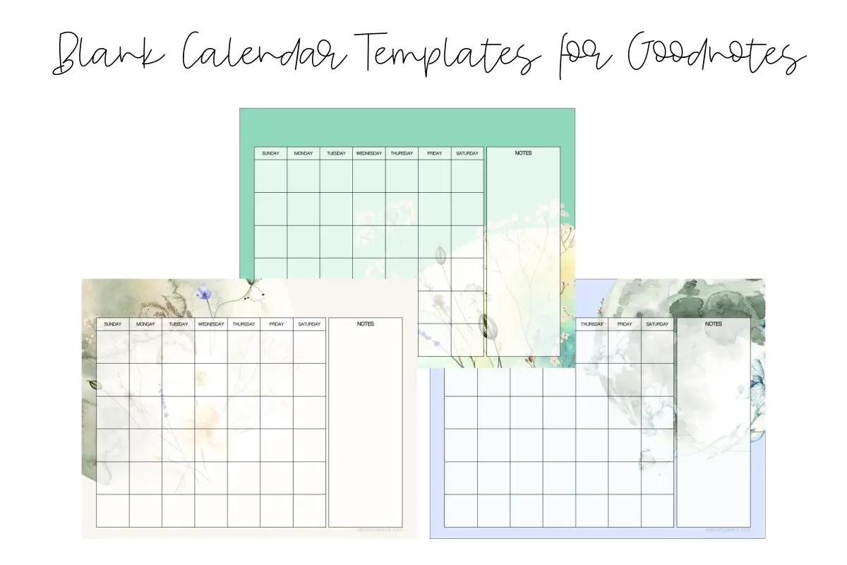 Goodnotes Calendar Template Customize and Print