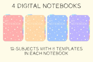 Cute Digital Notebook Bundle