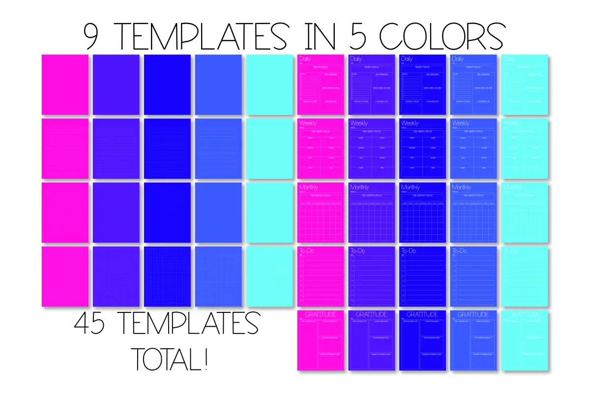 Goodnotes Templates Cyber Night