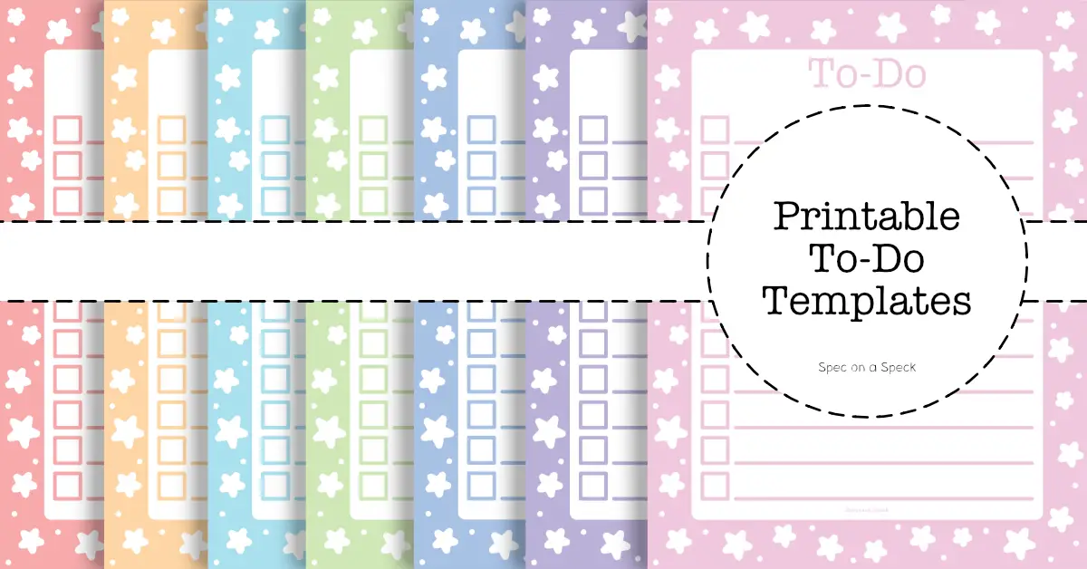 Printable to do lists templates with stars