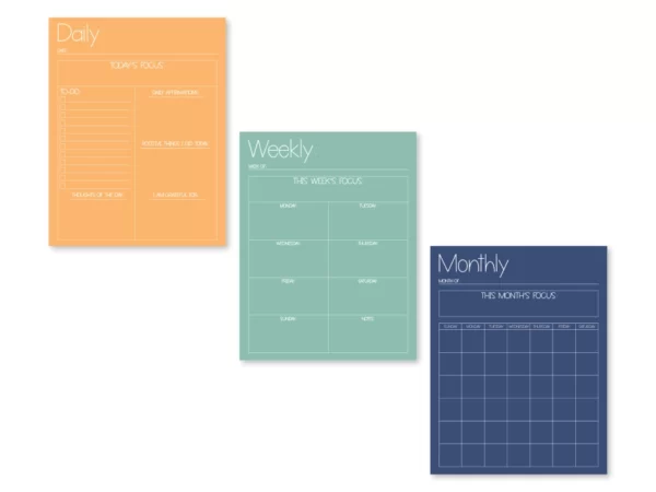goodnotes templates for the goodnotes notebooks, one is daily template, one weekly template, and one monthly template