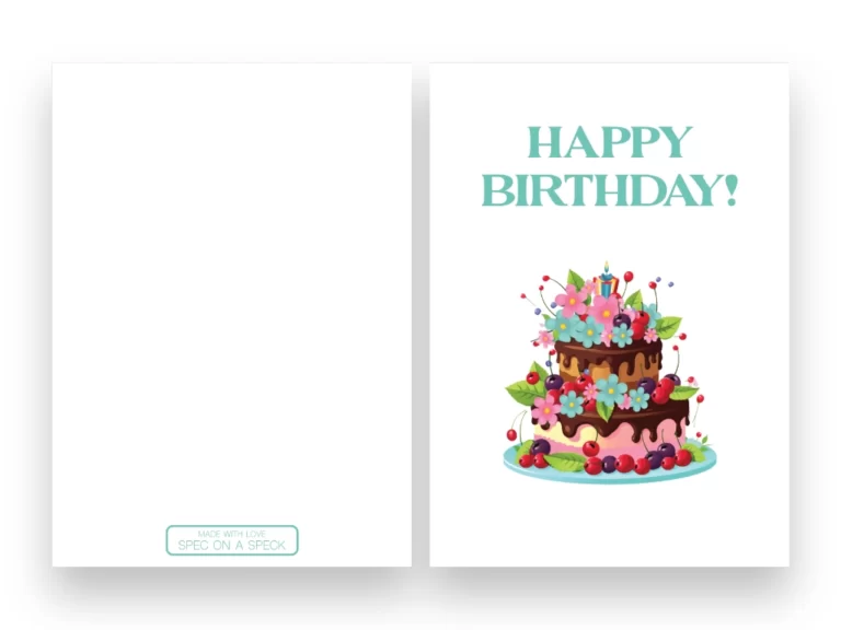 birthday cake birthday card