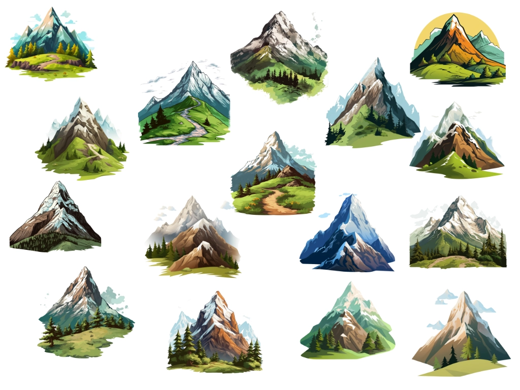 16 mountain clipart images