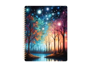 goodnotes notebook with sparkly stars on a lake