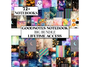 72 digital notebooks Goodnotes notebooks and Notability Notebooks