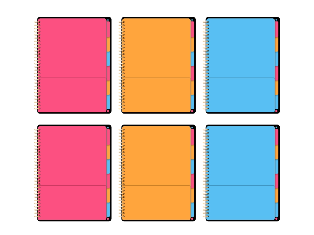 Dividers included in the Goodnotes notebook