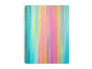 paint cover on goodnotes notebook with gold spiral binding