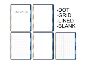 templates for goodnotes notebooks with blue tabs on the side