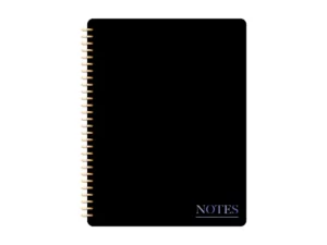 black goodnotes notebook with notes written in the bottom corner in purple