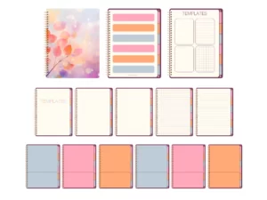 goodnotes notebooks with fall pastel pattern on the front
