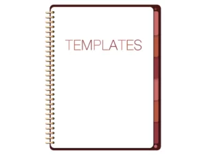 a goodnotes notebook with the word "templates"