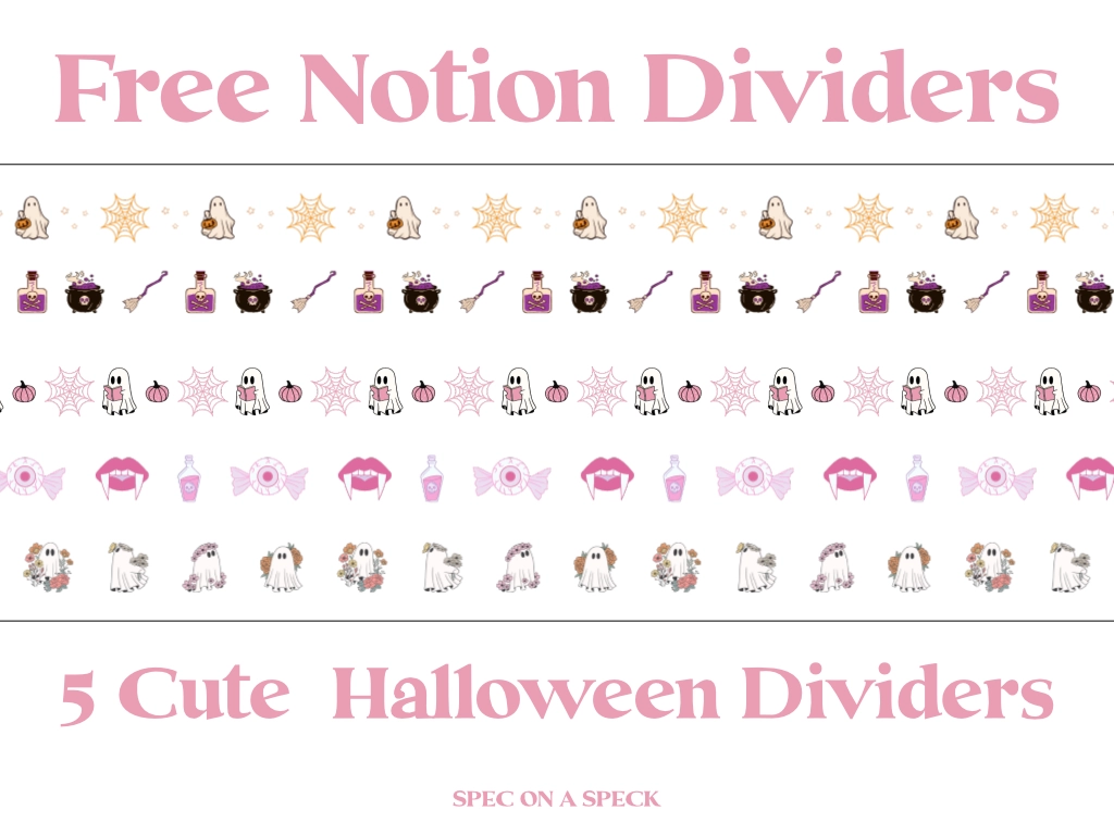 free dividers for Notion Halloween theme