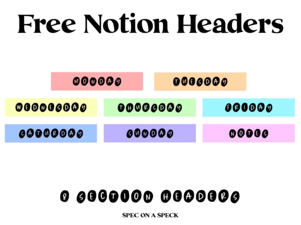 free notion headers 2 in rainbow colors