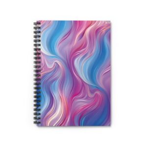 Pink and Blue Spiral Lined Notebook
